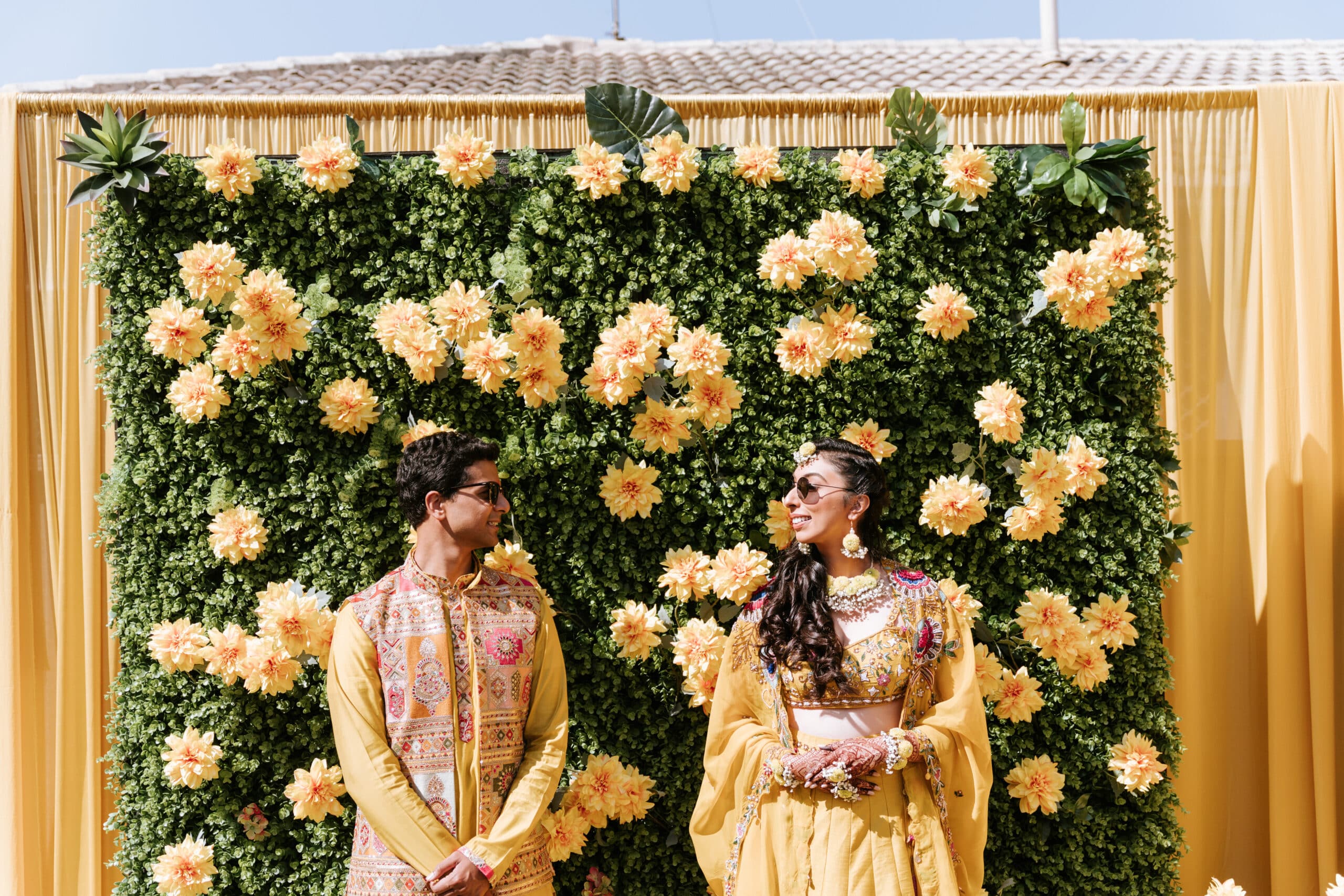 Annika and Abhishek's haldi ceremony at their family home in Sydney